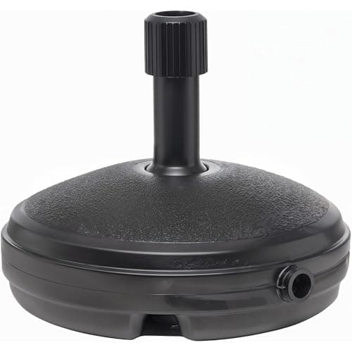 Image of AXXTAN 7L Parasol Base – Heavy Duty Water-Filled Umbrella Stand Holder Round | Plastic Parasol Base for Garden & Patio | Parasol Stands & Bases for Outdoor Decor Use (Black)