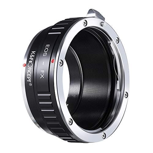 Image of K&F CONCEPT EOS to FX Lens Mount Adapter Manual, Compatible with Canon EF/EFS Mount Lens and Compatible with Fujifilm Fuji X-Series Mirrorless Cameras