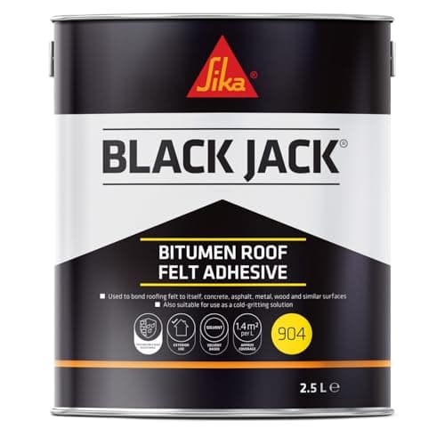 Image of Sika Black Jack 904 Roof Felt Adhesive – High Strength – Black – 2.5 Litre