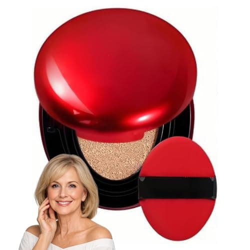 Image of Cushion Foundation Full Coverage for Mature Skin, 24 Hours Durable Luster & 72 Hours Glass Skin Effect, Lightweight Hydrating Formula with SPF, Waterproof & Sweatproof, Portable (04#)