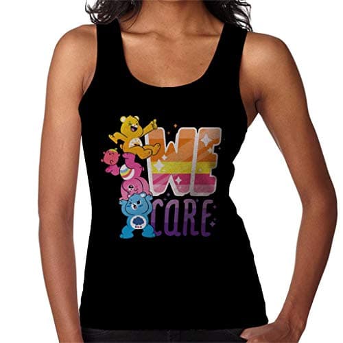 Image of All+Every Care Bears Unlock The Magic We Care White Border Women's Vest
