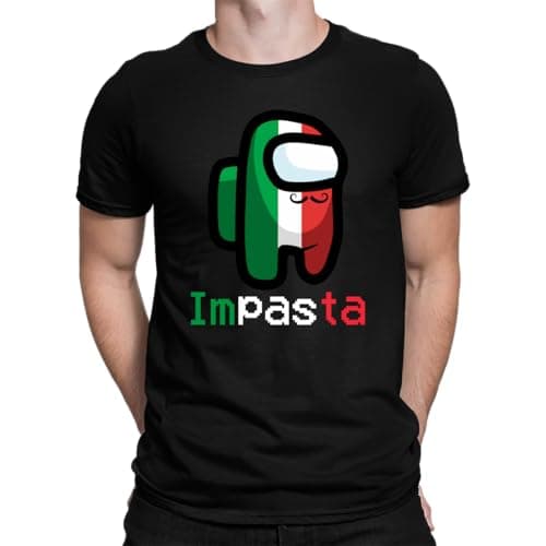Image of Among Us Gamer Impasta Men's T-Shirt, black, L