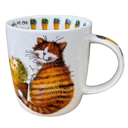 Image of Alex Clark Cat's Whiskers Mug - Feline - Original Artwork - Cup for Cat Lovers - Gift Ideas - Perfect for Coffee & Tea - Vegan Friendly - Designed in The UK...