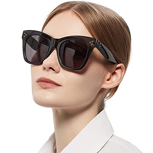Image of OCCI CHIARI Women's Reading Sunglasses 2.5 Large Frame Sunglasses for Women Stylish Readers Sung-lasses Spring Hinge (Black, 250)