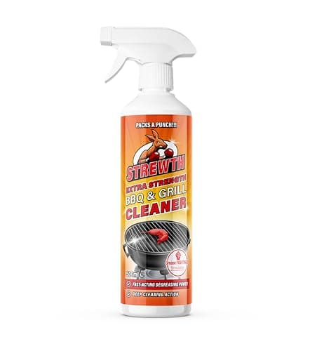 Image of Strewth - BBQ & Grill Cleaner Spray 500ml - Powerful Oven & Barbecue Degreaser - Removes Grease, Fat & Burnt-On Food - Green Boost+ Eco-Conscious Formula