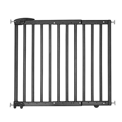 Image of Badabulle Deco Pop Black, Wooden Extending Baby Gate | 63 to 106 cm Wide |Screw Mounted door and stair gates for baby