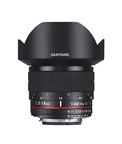 Image of Samyang 14mm F2.8 Full Frame Ultra Wide Angle Lens for Canon EF Mount Cameras with AE Chip, Black, one Size, SYAE14M-C