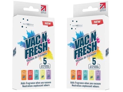 Image of Vac N Fresh Hoover Bag Fresheners - Scented Vacuum Cleaner Smellies - For Bagless as well as Regular Vacuum Cleaners - Card Shaped Vac Deodoriser Discs for Pet Lovers (5 count/Pack of 2)