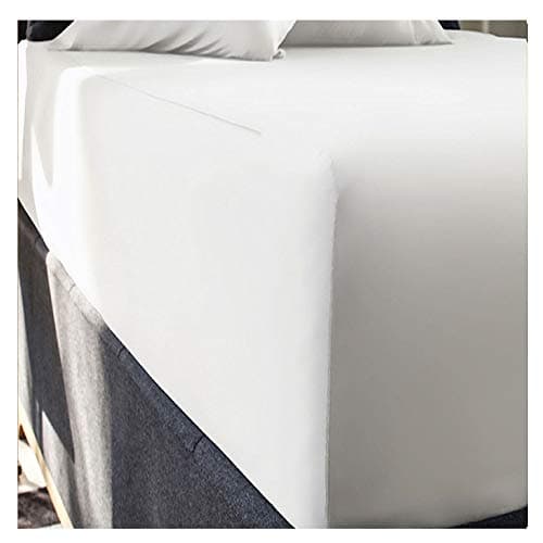 Image of 16" Extra Deep King Size Fitted Sheet SNOW In 100% Pure Egyptian Cotton ***Carefully Woven From Long Staples*** By Rejuvopedic ©