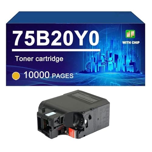 Image of 75B20K0 75B20C0 75B20M0 75B20Y0 Toner Cartridge Compatible For Lexmark CS727DE CX727DE CS728DE Printer, 13000/ 10000 Pages,Yellow-1 Pack