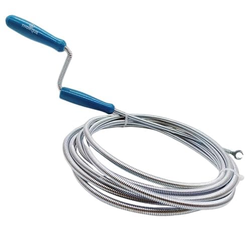 Image of THORQUE Professional Plumbing Snake 5M (16.40 ft) with Claw (13 mm), Flexible Sink and Drain Unblocker Tool, Drain Auger Spring