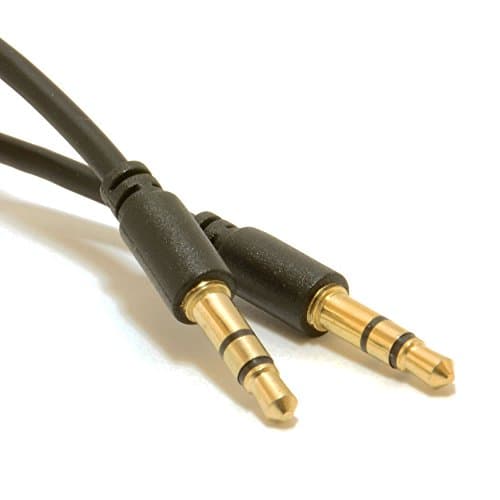 Image of kenable Slimline Pro 3.5mm Jack to Jack Stereo Audio Cable Gold Plated 2m Black