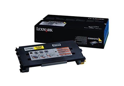 Image of Lexmark C500H2YG yellow colour laser cartridge C500 C500N C500DN
