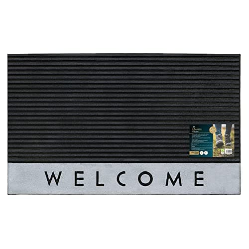 Image of JVL Quartz Welcome Scraper Rubber Doormat 45x75cm