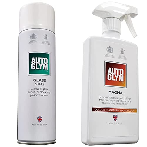 Image of Autoglym Glass Spray, 450ml & Magma Liquid Clay, 500ml - Colour Transform Technology Removes Stubborn Iron Specks From Car Bodywork, Car Wheel Cleaner