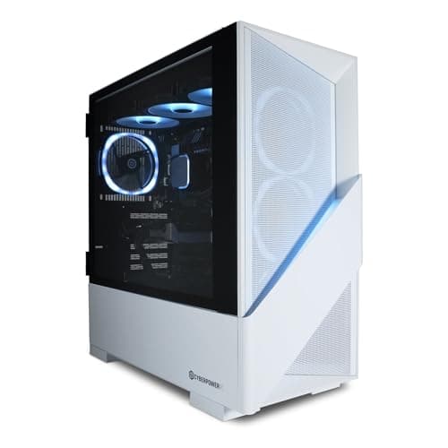 Image of CyberPowerPC Luxe Gaming PC - Intel Core Ultra 9 285K, Nvidia RTX 5080, 32GB RAM, 2TB NVMe SSD, 850W PSU, Windows 11, Liquid Cooling, Amethyst 360M Airflow White