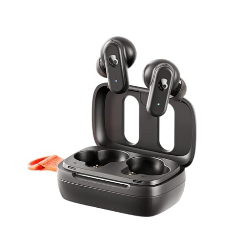 Image of Skullcandy Dime 3 Wireless Earbuds, Bluetooth Headphones, Noise Isolating Fit, Up to 20 Hours Battery, Microphone for iPhone Android, Easy Carry with Integrated Lanyard - True Black