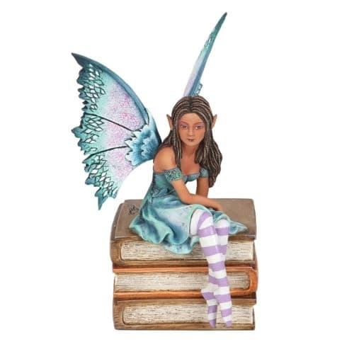 Image of Something Different Wholesale Amy Brown Fairy Figurine: Collectible Fantasy Art, 19cm Watercolour Book Fairy Sculpture, Purple and Teal Resin Statue - Magical Realms Display Piece