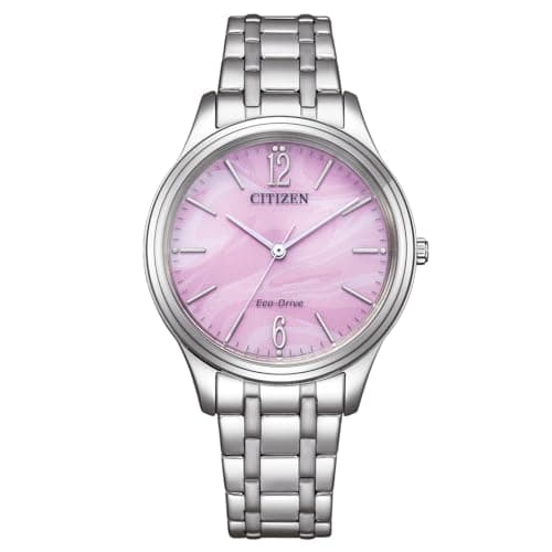 Image of Citizen Women's Analogue Eco-Drive Watch with Stainless Steel Strap EM0411-71X