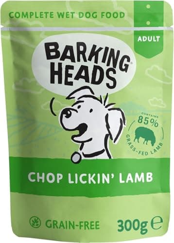 Image of Barking Heads Wet Dog Food - Chop Lickin' Lamb - No Artificial Flavours - Grain-Free Recipe (10 x 300 g)