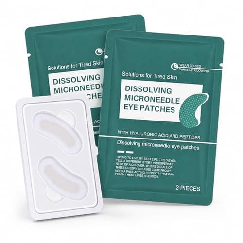 Image of Pack of 5 Dissolving Microneedle Eye Patches, Nano Microneedle Patches with Peptides & Hyaluronic acid, Micro-Infusion Anti Wrinkle Patches, Micro Needle Patches for Dark Circles & Puffy Eyes
