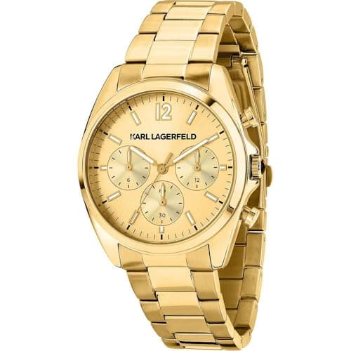 Image of Reloj Karl Lagerfeld - Round Essentials 38mm Mult Yg Dial Yg Br / 5 Atm