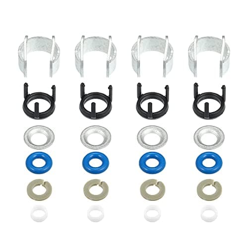 Image of X AUTOHAUX 4 Set Fuel Injector Seal Repair ORing Kit 06H998907A for VW for Audi