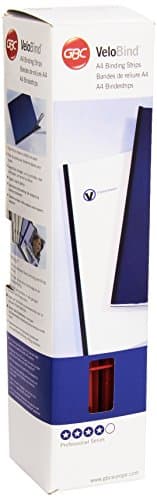 Image of GBC VeloBind Binding Strips, 45 mm, 200 Pages, A4, Red, Pack of 25, 9741640