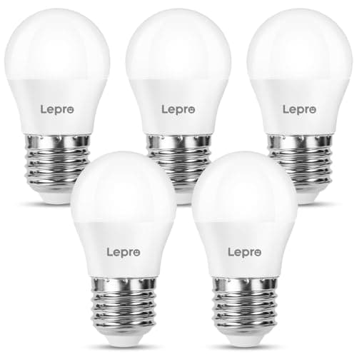Image of Lepro E27 Screw Bulb, Warm White 2700K, 25W Equivalent, G45 Golf Ball LED Bulbs, 2.2W 250 Lumens, Energy Saving Edison Screw Bulb, Non-dimmable, Pack of 5