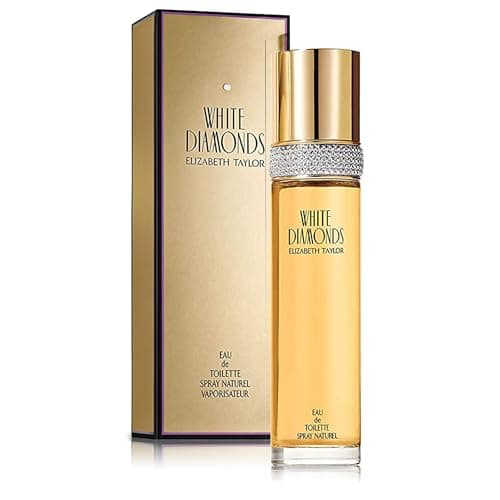 Image of Elizabeth Taylor White Diamonds Eau de Toilette Spray, 100ml, Floral Chypre Fragrance, Celebrity Perfume for Women