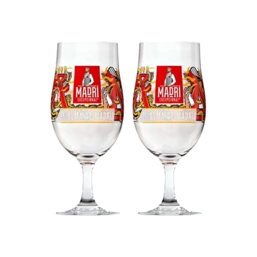 Image of Laurie's Pub and Bar Accessories Madri Excepcional Lager Pint Glass, Limited Edition, Set of 2