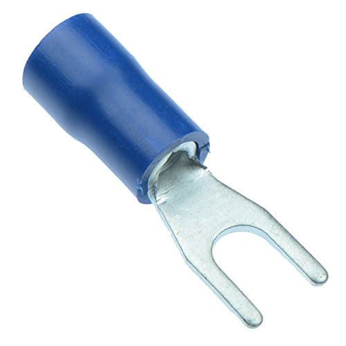 Image of Blue 3.7mm Insulated Crimp Fork Terminal (Pack of 100)