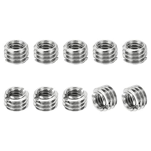 Image of PATIKIL Thread Adapters Sleeve Reducing Nut, 10 Pcs M6*1 Male to M4*0.7 Female Repairing Insert Nut Screw Reducer Conversion Stainless Steel Fastener 4mm