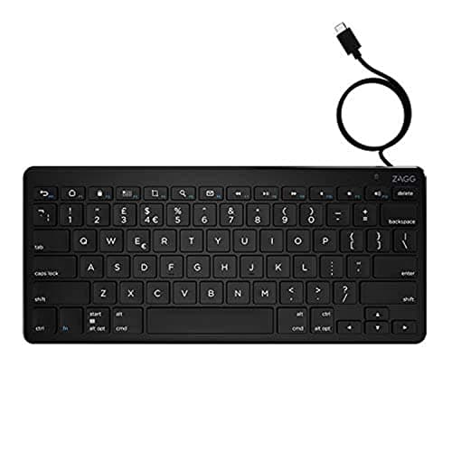 Image of ZAGG USB-C Wired Keyboard, Full-Sized Keys, Universal, (Black), (English UK)