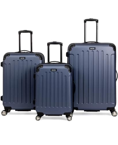 Image of Kenneth Cole Reaction Renegade ABS Expandable 8-Wheel Upright, Smokey Purple, 3-Piece Set (20"/24"/28"), Kenneth Cole Reaction Renegade Abs Expandable 8-Wheel Upright
