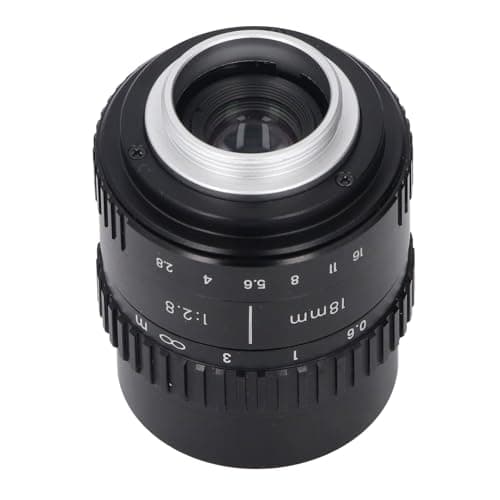 Image of 18mm F2.8 Wide Angle Manual Lens, Aluminum Alloy Camera Lens for MFT Mount Cameras, with Aviation Grade, 180 Degree Ultra Wide Angle, Ideal Lens for Macro 4/3 Mount