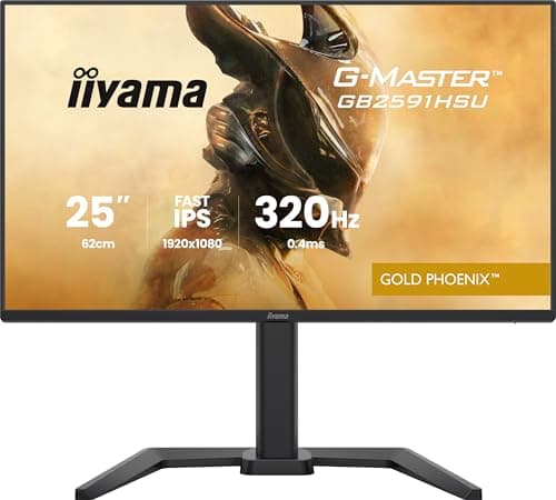 Image of iiyama G-Master GB2591HSU-B1 24.5inch Fast IPS, 1920x1080 up to 320Hz, 0.4ms MPRT, 2 x HDMI 2.1/DP/USB-C, G-SYNC Compatible, HDR10, HAS