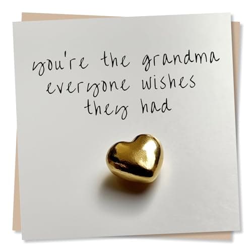 Image of Beautiful Gold Heart Birthday Card for Grandma - Everyone Wishes They Had You - Card for Grandmother - Made in UK