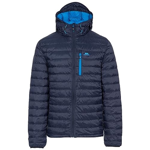 Image of Trespass Digby Mens Down Packaway Jacket - Men's Padded Jacket, Hooded Puffer Coat, Outdoor Winter Jacket with Downproof Lining. Ultra Lightweight Jacket with Pockets