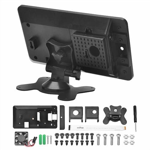 Image of OSOYOO PiStudio Case Designed for Raspberry Pi Official 7" DSI touchscreen (1st Gen 800x480) & OSOYOO 7" IPS 800×480 DSI Screen – Wall and Desk Mount Stand for Pi 5/4/3 – Friendly durable Workstation