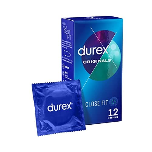 Image of Durex Originals Close Fit Condoms for Comfort and Confidence, Transparent, Pack of 12