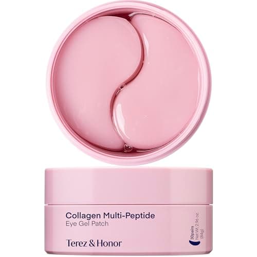 Image of Terez & Honor Collagen Eye Patches: 30 Pairs Korean Under Eye Masks for Deep Hydrating, Firming & Glowing - Puffy Eyes, Dark Circles, Wrinkles, Fine Lines Hydrogel Skin Care Pads, No Fragrance