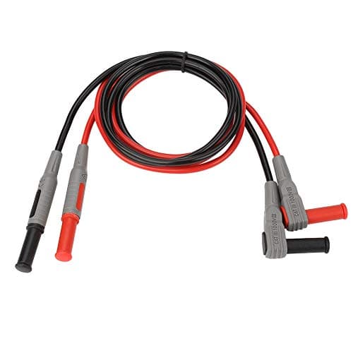 Image of Walfront 2PCS Banana Wire Plug, P1033 4mm Banana Plug Test Lead Injection Molded Right Angle to Straight Multimeter Electrical Test Wire Adapter Connectors 1M(3.3ft)