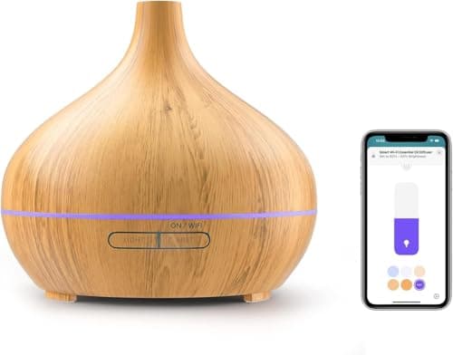 Image of Meross Smart Ultrasonic Diffuser, WiFi Humidifier, Apple HomeKit Alexa Google Home SmartThings Supported, Diffuser for Home Bedroom, with LED Light, Voice/Remote Control, BPA-Free, Ultra Quiet