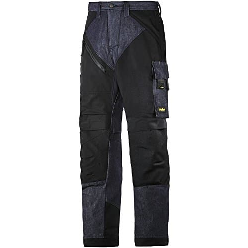 Image of Snickers 63056504096 Size 96 "Ruffwork" Work Trousers - Denim/Black