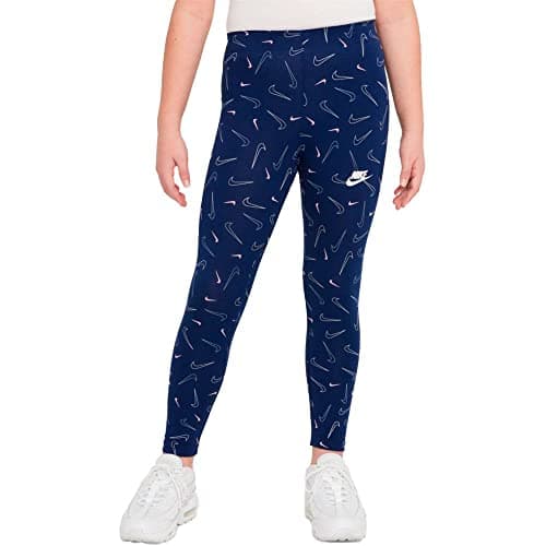 Image of Nike DD7419 G NSW FAVORITES AOP LEGGiNG Leggings girls blue void/white L