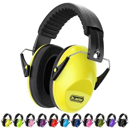 Image of Dr.meter Ear Defenders Children, Kids Ear Defenders SNR 27.4dB Noise Cancelling Headphones for Kids Autism Sensory, Adjustable Headband, Hearing Protection for Fireworks Monster Truck Concert Yellow