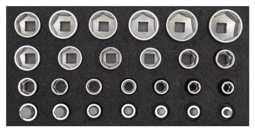 Image of GEDORE Red Socket Spanner Set 1/2 Inch in 1/3 Foam Module, 26 Pieces
