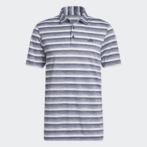 Image of adidas Men's Two Color Stripe Polo Shirt, Collegiate Navy/White, XXL