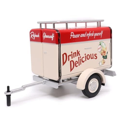Image of Travel Trailer Cream with Red Top Pause and Refresh Yourself Drink Delicious Coca-Cola 1/24 Diecast Model Car by Motor City Classics